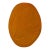 Orange Oval Painting, Modern Oil and Wax on Linen, 2023, Signed Steve Riedell For Sale
