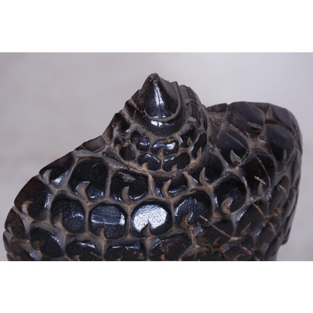Original Asian Lacquered Wood Sculpture, 1920s For Sale - Image 6 of 9