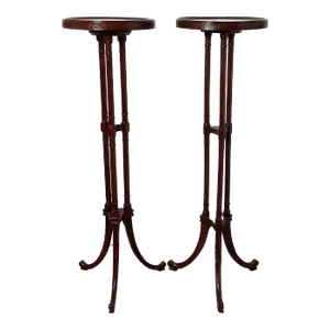 1940s Classic Mahogany Fern Plant Stands- a Pair