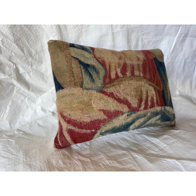 Renaissance 16th Century Brussels Tapestry Pillow With Renaissance Drapery Motif For Sale - Image 3 of 5