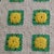 Vintage Handmade Crochet Blanket, 3d Yellow Daffodil Granny Square Afghan – Mid-Century Modern Era For Sale - Image 9 of 10