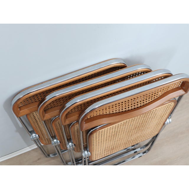 Wood & Vienna Straw Plia Chairs from Castelli, 1970s, Set of 4 For Sale - Image 9 of 14