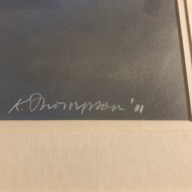 Original Contemporary Large Poppy Pastel Framed Signed For Sale - Image 4 of 7