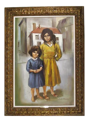 Sandu Liberman, Sisters, Oil on Canvas