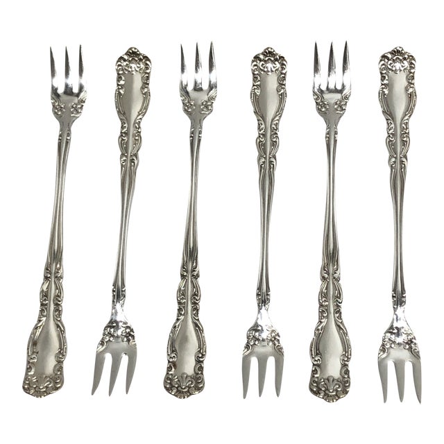 Vintage Silver Plate Cocktail Forks Set of 6 Chairish