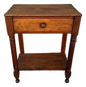 Antique 19th Century American Primitive Poplar Side Work Table