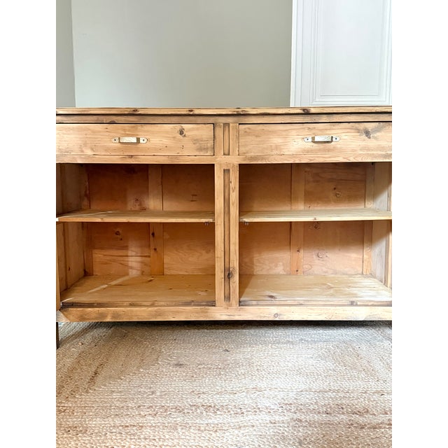 Parisian Artisanal Buffet in Raw Wood by R. Maiorana, France, 1940s For Sale - Image 11 of 18