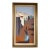 Mid-Century Modern 'Village Pathway' Vintage Original Landscape Oil Painting, Framed For Sale