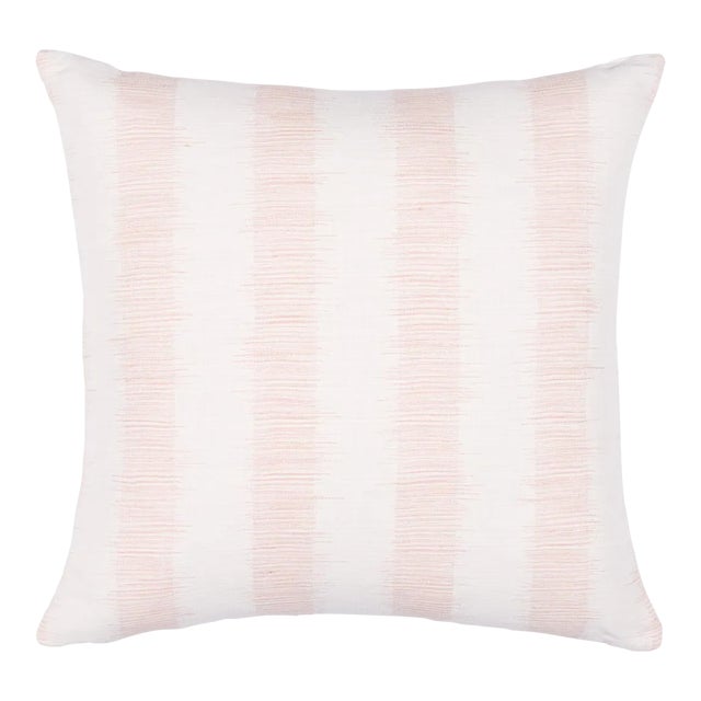 Schumacher Attleboro Ikat 18" Pillow in Blush For Sale