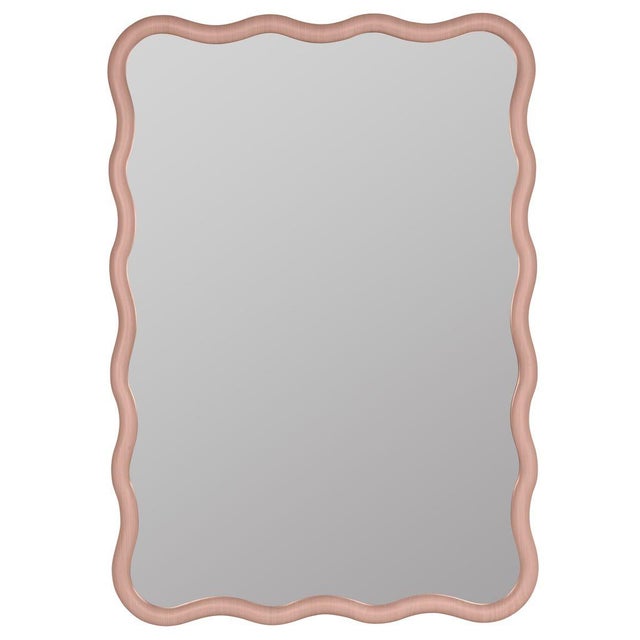 Candace Bubblegum Wall Mirror Material: Engineered Hardwood Item Bevel: No Hanger Type: D-Ring Hangs Both Ways: Yes Glass...