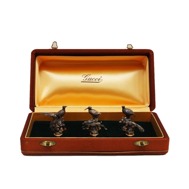 Vintage Italian Sterling Silver Place Card Holders from Gucci, 1960, Set of 6 For Sale - Image 12 of 12