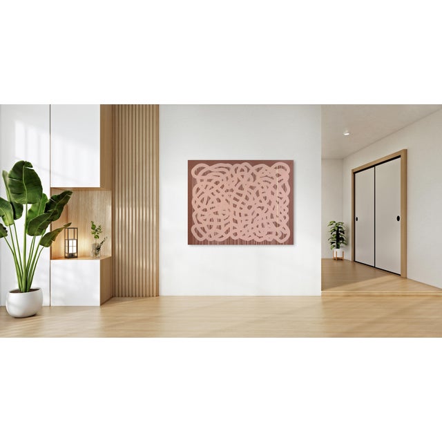 Brown Fruity Ramen Alchemy: The Answer Is Within - Large Original Contemporary Modern Abstract Mixed Media Painting by Jason DeMeo For Sale - Image 8 of 9
