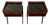 Fully Restored Teak Nightstands with Decorated Glass Tabletops, 1960s, Set of 2 For Sale