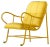 Yellow Gardenias Armchair with High-Gloss Leather Finish by Jaime Hayon For Sale