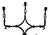 Vintage Spanish Renaissance Black Wrought Iron 3-Taper Candelabra Enhance your home decor with this striking Spanish...