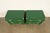 Drexel Heritage Mid-Century Hollywood Regency Campaign Green Lacquered Nightstands | Pair For Sale - Image 10 of 13