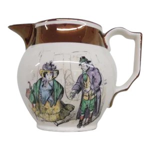 Grays Pottery England Copper Luster Porcelain Hand Painted Pitcher Jug