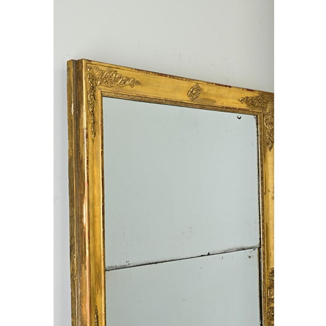 Wood French 19th Century Empire Gold Gilt Mirror For Sale - Image 7 of 12