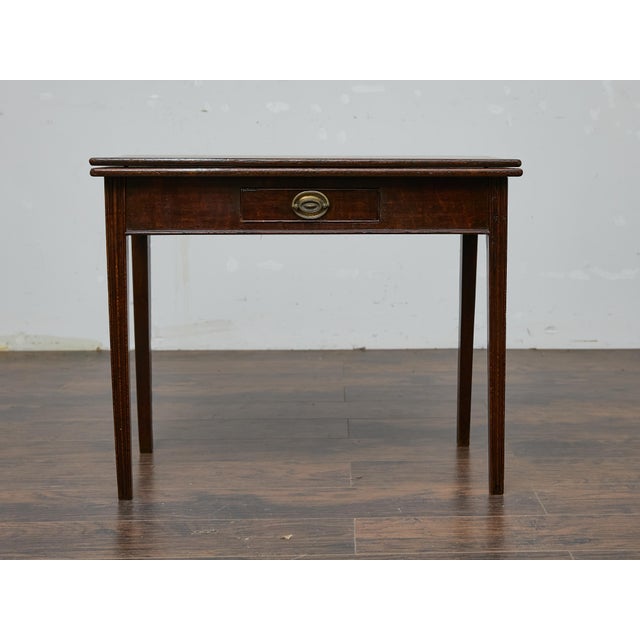 Early 19th Century Georgian English Oak Lift-Top Table, Circa 1800 – Versatile Antique Desk For Sale - Image 5 of 12