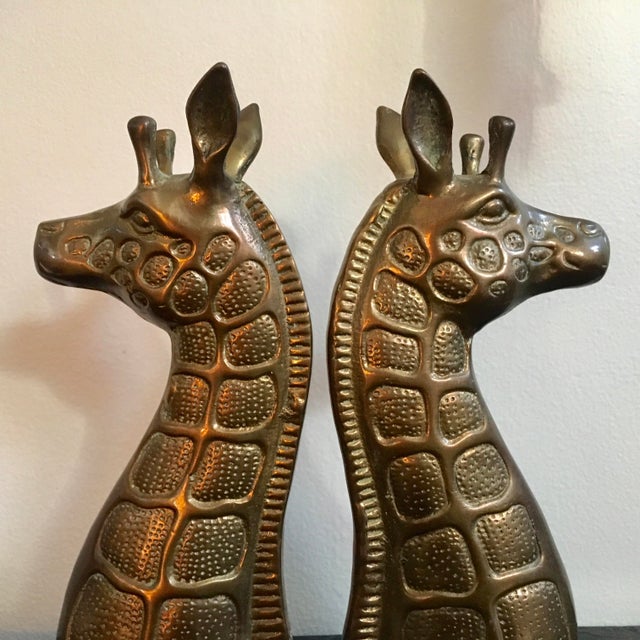Brass Giraffe Bookends Chairish