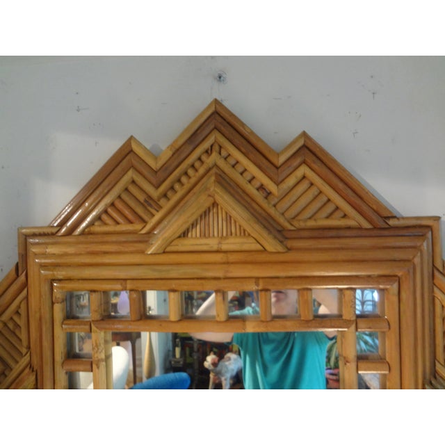 1960s Italian Bamboo Mirror by Maurizio Mariani for Vivai Del Sud For Sale In Houston - Image 6 of 11