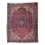 Vintage Persian Heriz Serapi Rug, Hand-Knotted Wool, Geometric Medallion Pattern, Red & Navy, 10x13 For Sale