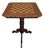 Italian Neoclassical Biedermeier Walnut Inlay Tripod Chess Games or Side Table, 1950s For Sale