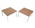 A pair of "T Angle" side tables designed by American designer Florence Knoll (1917-2019) for Knoll. These tables white...