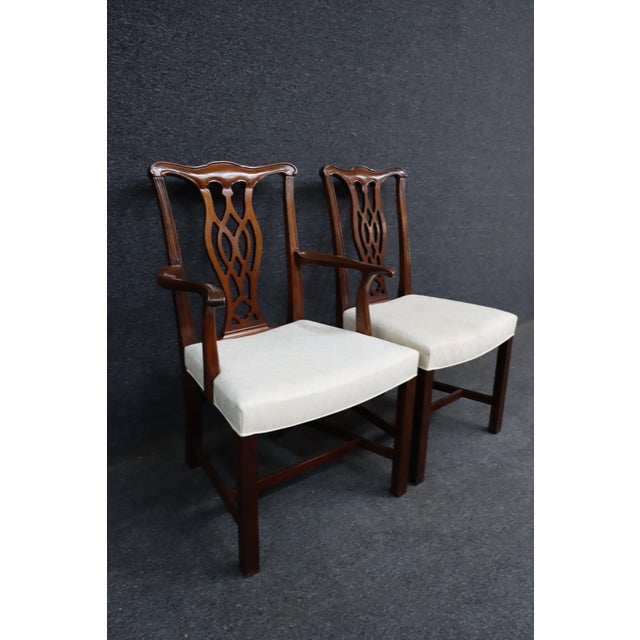 Hickory Chair Co. Chippendale Style Mahogany Dining Chairs – Set of 6 For Sale - Image 9 of 16