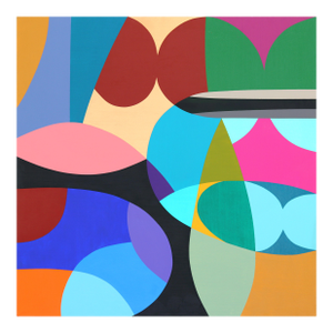 Equilibrio - Abstract Colorful Geometric Acrylic Painting Original Artwork by Federico Pinto Schmid