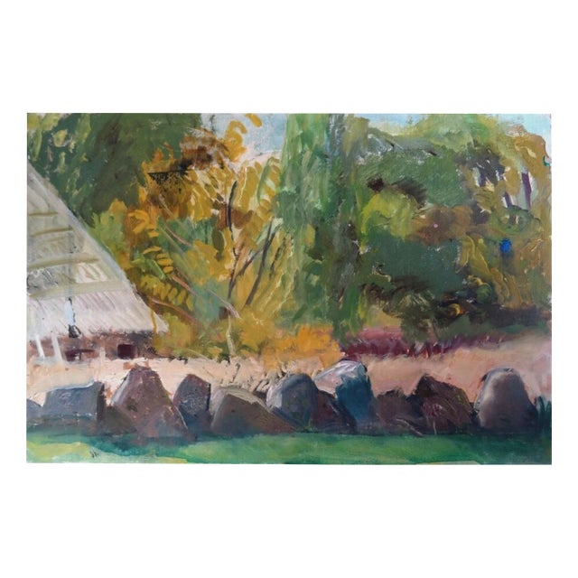 Arturs Nikitins, Landscape, 2000, Oil on Cardboard For Sale