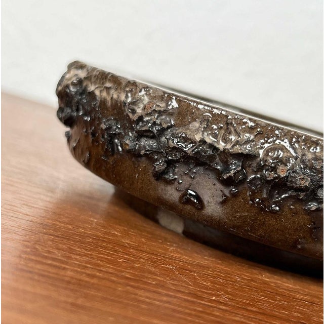 Mid-Century Modern Ceramic Fat Lava Bowl from Glit Pottery, 1960s For Sale - Image 11 of 14