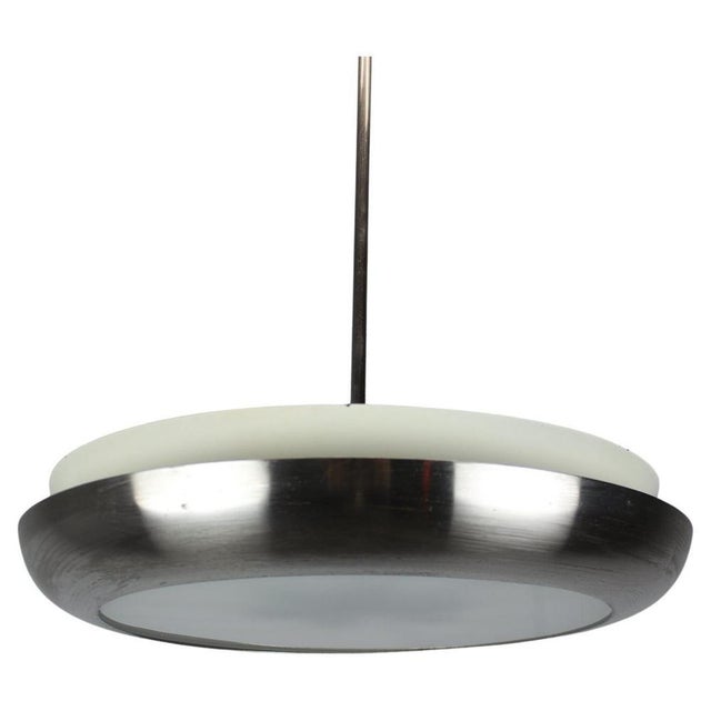 Art Deco UFO Pendant Light by Josef Hůrka for Napako, 1930s For Sale - Image 17 of 17