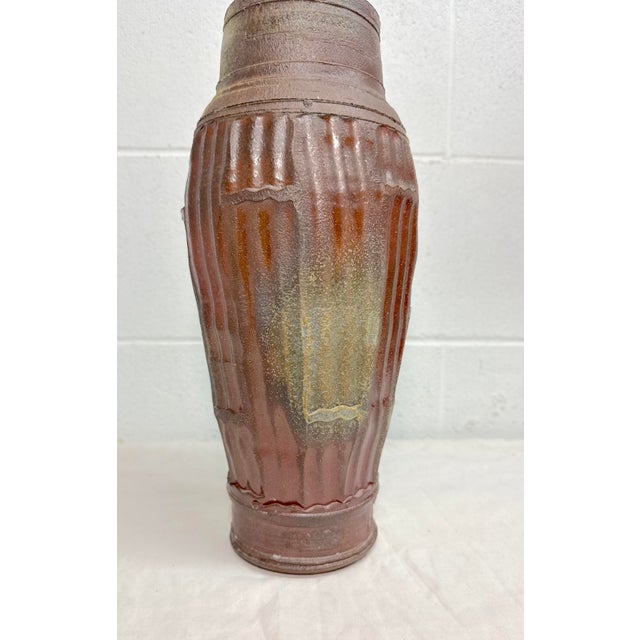 Large Handmade Signed Lewis Pottery Lidded Vase Urn Brutalist Sculpture Statue For Sale - Image 10 of 15