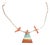Early 20th Century Pueblo Native American Santo Domingo Triangular Pendant Necklace For Sale