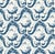 Cravelle Wallpaper by Paule Marrot in Cream and Blue For Sale