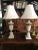 Early 20th Century Tyndale Frederick Cooper Cream & Gold Porcelain Table Lamps - A Pair For Sale - Image 9 of 9