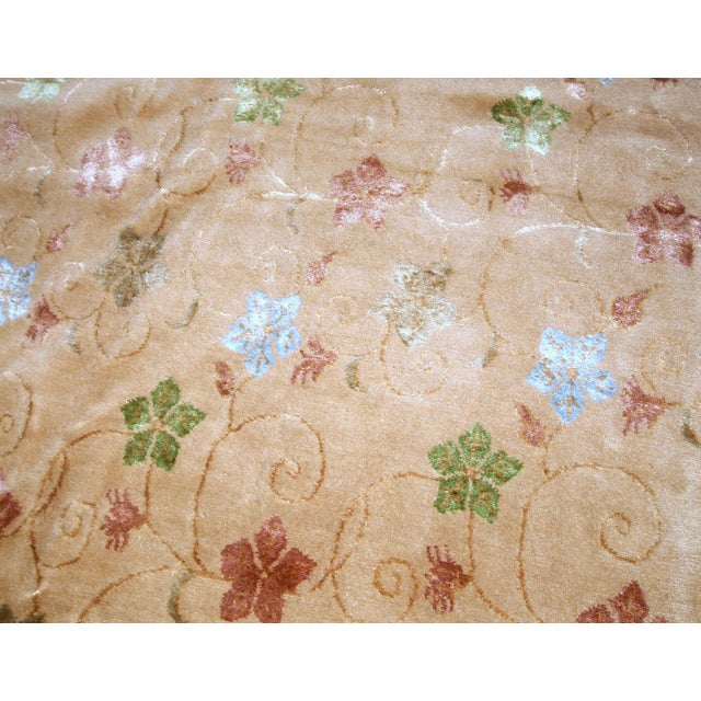 1980s 1980s, on Hold Handmade Vintage Tibetan Modern Rug With Silk 9.1' X 13.6' For Sale - Image 5 of 11