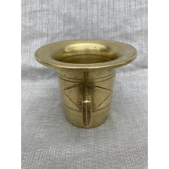 Chinoiserie Vintage Polished Bronze Mortar For Sale - Image 3 of 11
