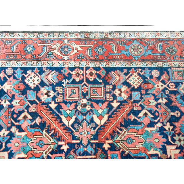 Early 20th Century Persian Heriz Rug For Sale - Image 12 of 15