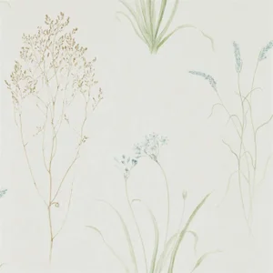 Sanderson Farne Grasses Wallpaper in Cream/Sage - a Sample