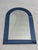 Italian arched wall mirror with blue glass frame in the style of Cristal Arte, 1970 Intact and in good condition. Height...