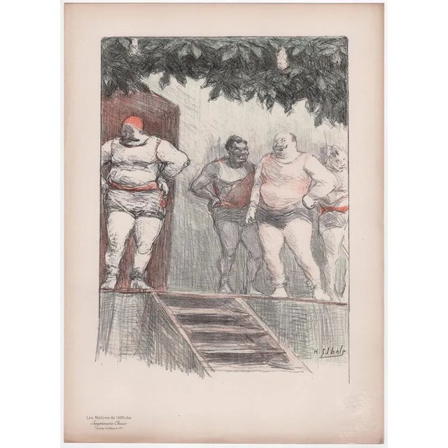 Henri Gabriel Ibels (1867 – 1936) Wrestlers Year: 1898 Lithograph on wove paper Publisher: Chaix Signed in the plate,...