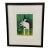 Mixed Media Black & White Dog Artwork, Framed For Sale