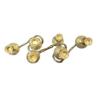 1950s Sterling Silver Candelabra Arms (Fisher: English Rose) - A Pair For Sale