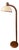 Mid-Century Brown Wooden Floor Lamp with Acrylic Glass Shade from Steinhauer For Sale