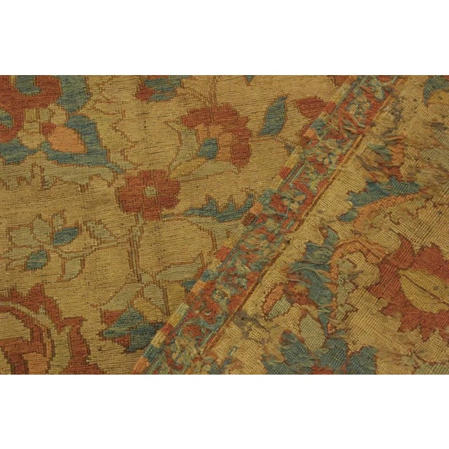 Textile 1980s 1980s Semi-Vintage Soumakh Tan Wool Rug - 7′7″ × 9′10″ For Sale - Image 7 of 8
