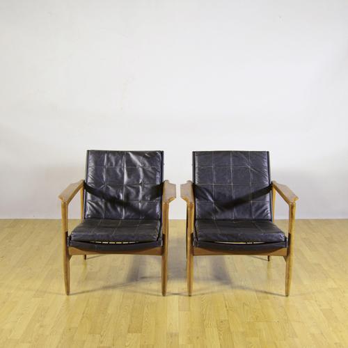 Armchairs in Wood and Imitation Leather from Mobil Girgi, 1960s, Set of 2 For Sale - Image 9 of 9