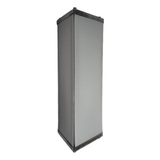Modernist Geometric Wall Lamp in Glass and Metal, 1960s For Sale
