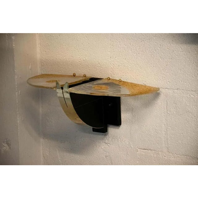 A.V. Mazzega Italian Mazzega Sconces With Murano Glass, 1970s - a Pair For Sale - Image 4 of 11